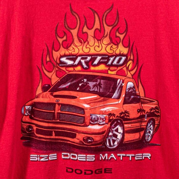Dodge Ram SRT 10 T-Shirt Size Does Matter Flames XL Y2K Racing Streetwear - Picture 3 of 6